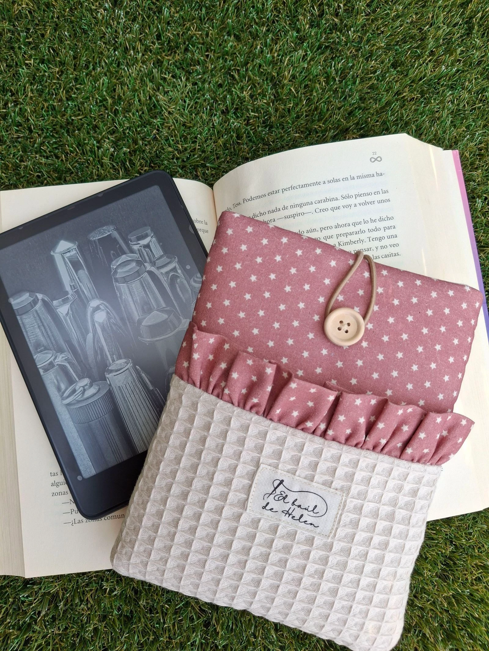 Funda para kindle acolchada hecha a mano 